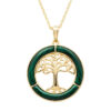 14KT Gold Vermeil Malachite Celtic Tree of Life Pendant