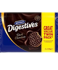 McVities Dark Chocolate Digestives Biscuits Twin Pack 632g