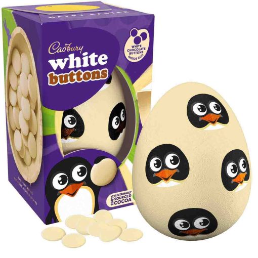 Cadbury White Chocolate Buttons Egg 98g - Image 2