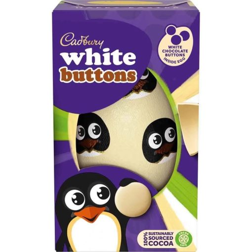 Cadbury White Chocolate Buttons Egg 98g - Image 3