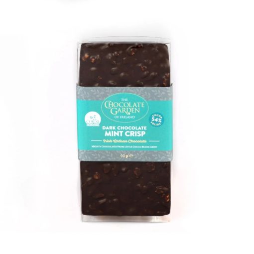 The Chocolate Garden Dark Mint Crisp Gourmet Chocolate Bar 90g