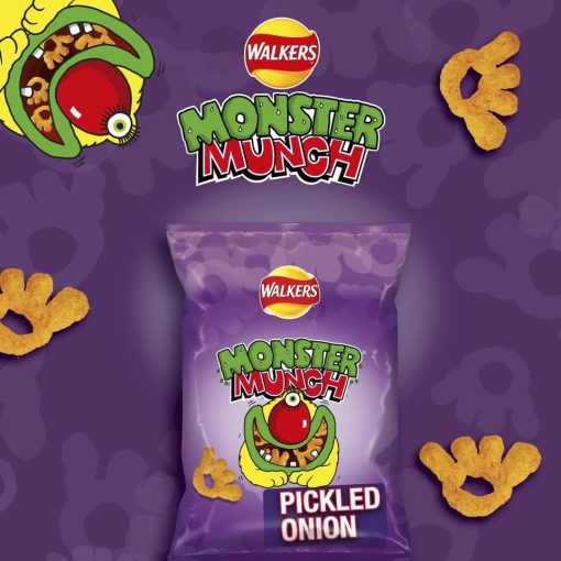 Walkers Monster Munch Pickled Onion Crisps 6 Pack - Image 3