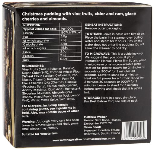 Matthew Walker Luxury Christmas Pudding 800g - Image 2