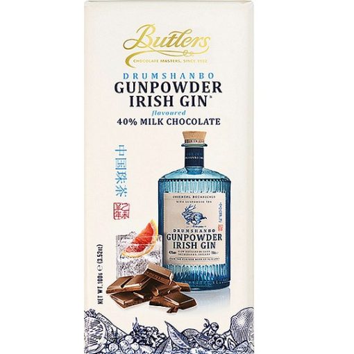 Butlers Drumshanbo Gunpowder Irish Gin Flavored 40% Milk Chocolate Bar
