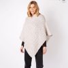 Elm Patchwork Poncho, Silver Marl