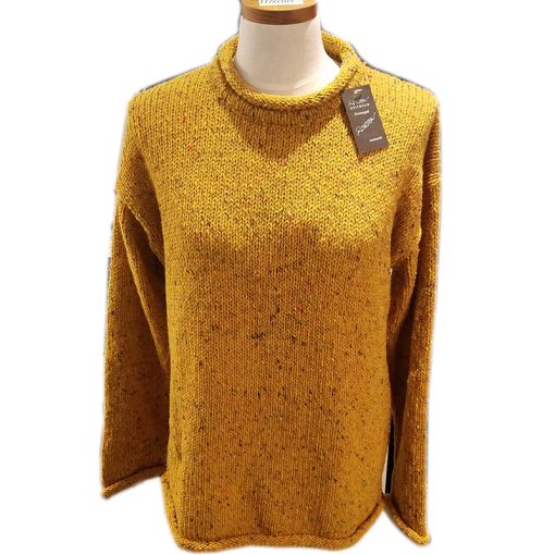 Roll Neck Tunic by Rossan Knitwear, Yellow
