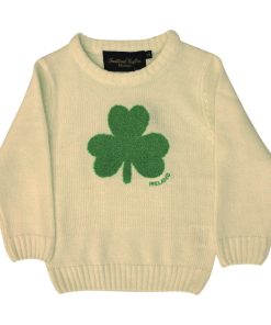 Cream Knit Emerald Shamrock Kids Jumper