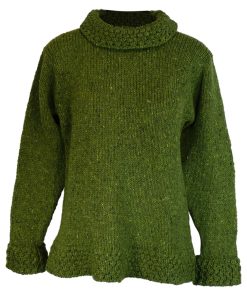Ladies Berry Sweater by Rossan Knitwear, Lime