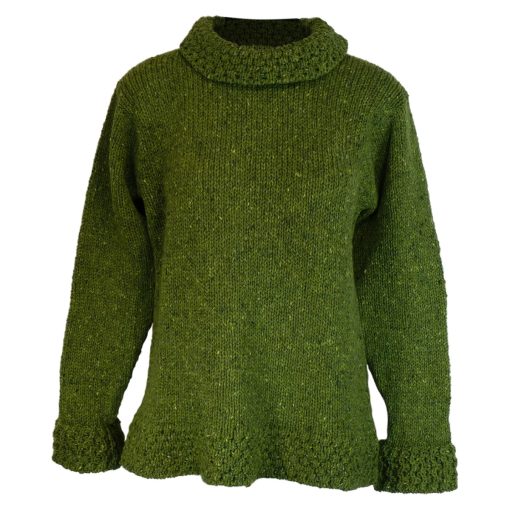 Ladies Berry Sweater by Rossan Knitwear, Lime
