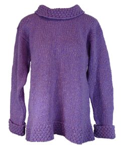 Ladies Berry Sweater by Rossan Knitwear, Healy Purple