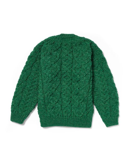 Aran Woollen Mills Children's Trellis Lumber Cardigan, 257 - Image 3