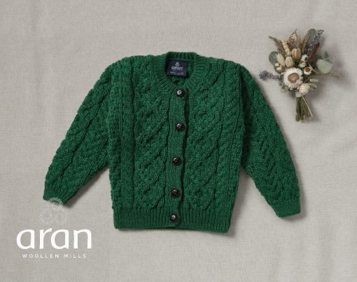 Aran Woollen Mills Children's Trellis Lumber Cardigan, 257