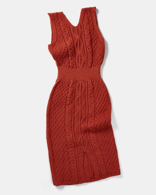 Aran Woollen Mills Ladies Irish Cable Knit Dress, 659 - Image 2
