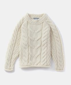 Children's Cable Sweater with Roll Hem, 367