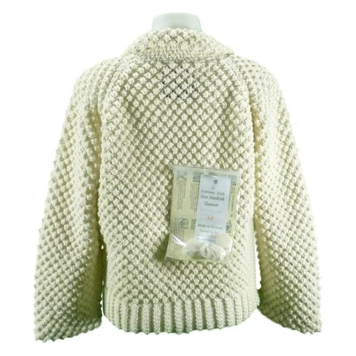 Handknit Vintage Blackberry Stitch Jacket, Bainin Aran - Image 2