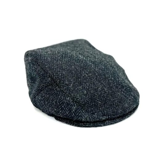 Maccessori Harris Tweed Men's Flat Cap, Charcoal