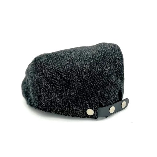 Maccessori Harris Tweed Men's Flat Cap, Charcoal - Image 2