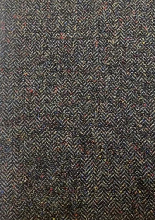 Hanna Connery Tweed Cap, Harris Scottish Tweed Herringbone with Colourful Flecks - Image 2