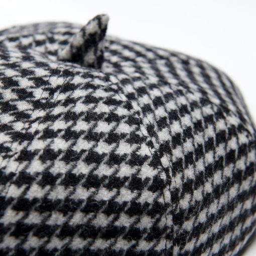 Islander Lambswool Tartan Bunnet-White/Black - Image 2