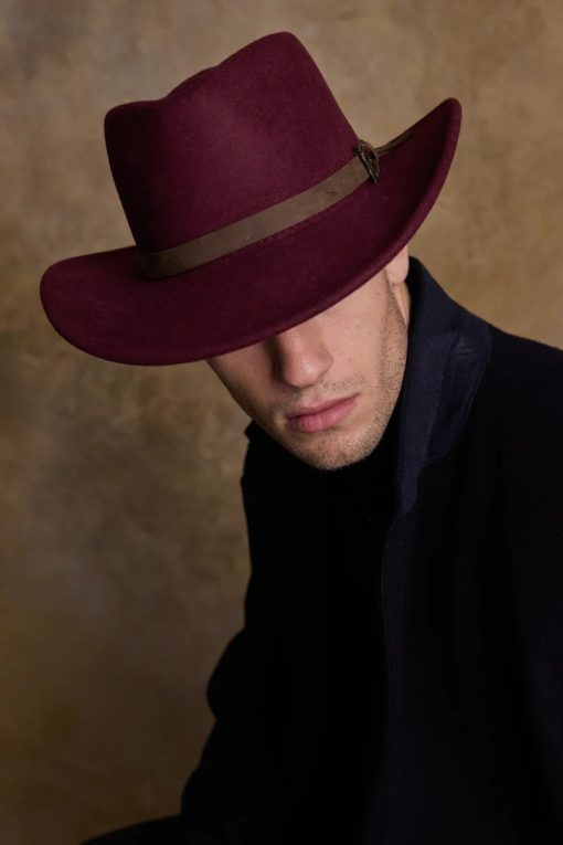 Jack Murphy Boston Hat, Burgundy
