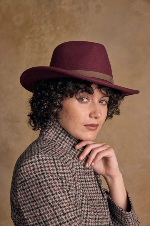 Jack Murphy Boston Hat, Burgundy - Image 2