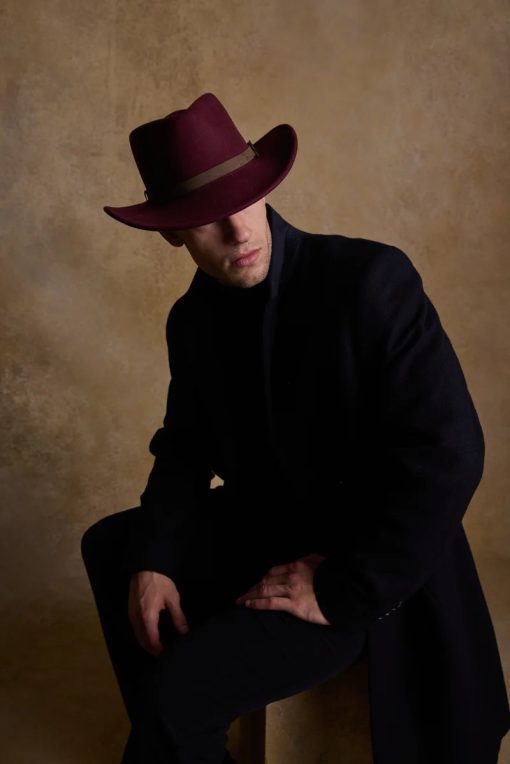 Jack Murphy Boston Hat, Burgundy - Image 3