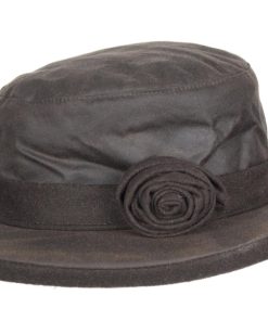 Oxford Blue Women's Rose Wax Hat, Brown
