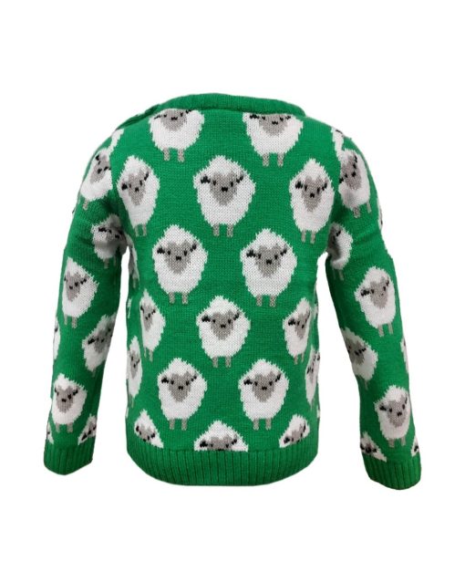Irish Black Sheep Knit Sweater, Green - Image 2