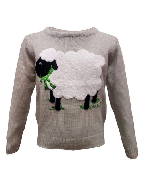 Sheep Ireland Kids Jumper, Grey