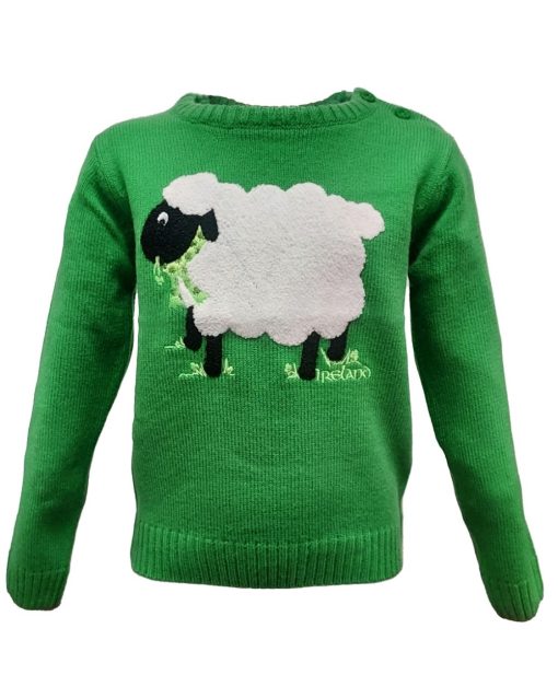 Sheep Ireland Kids Jumper, Green