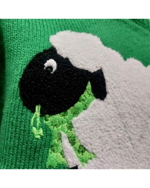 Sheep Ireland Kids Jumper, Green - Image 2