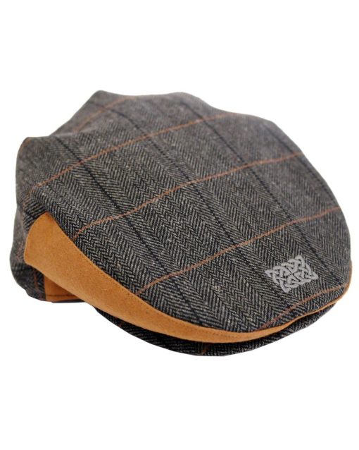 Patrick Francis Ireland Grey Tweed Celtic Knot Flat Cap