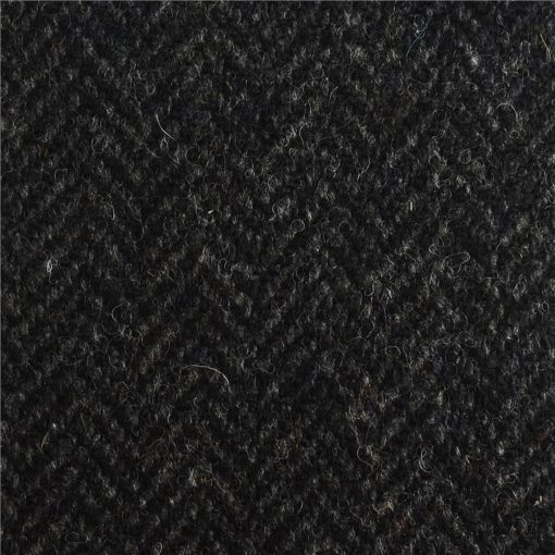 Hanna Hat Touring Cap Magee Black Herringbone Flecked Donegal Tweed - Image 2