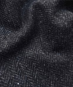 Hanna Hat Touring Cap Magee Black Herringbone Flecked Donegal Tweed