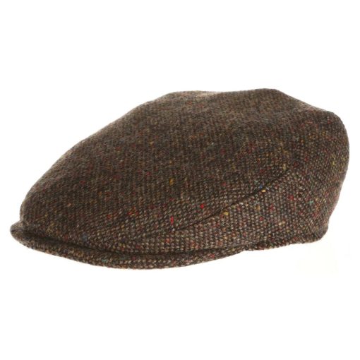 Hanna Tweed Vintage Snap Cap, Browns