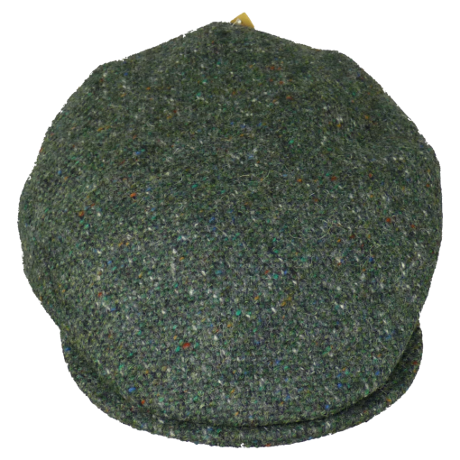 Hanna Tweed Vintage Snap Cap, Dark Green - Image 2