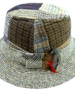 Hanna Hat Tweed Patchwork Walking Hat