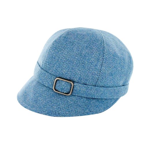 Mucros Weavers Women's Irish Flapper Hat, Blue Tweed