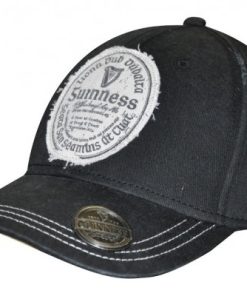 Guinness Gaelic Label Opener Baseball Cap, Black