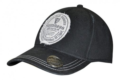 Guinness Gaelic Label Opener Baseball Cap, Black