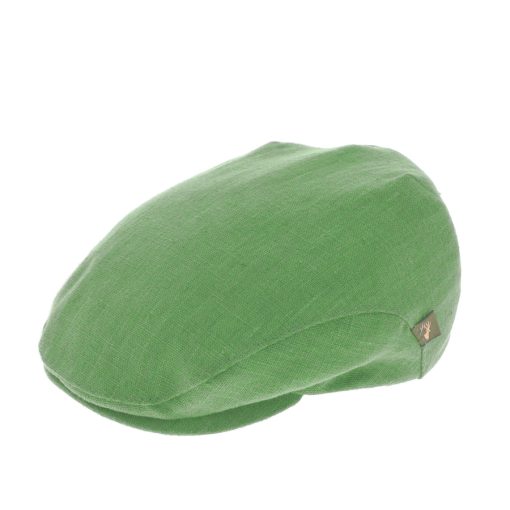 Mucros Weavers Irish Linen Flat Cap, Green