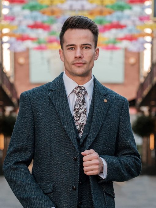 Kavanagh Blue Irish Tweed Classic Fit Jacket - Sport Coat