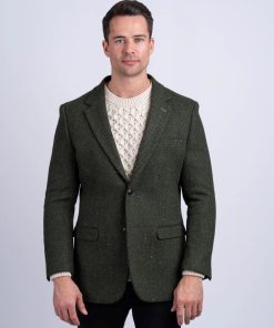 James Stephens Green Irish Tweed Poets Jacket - Sport Coat