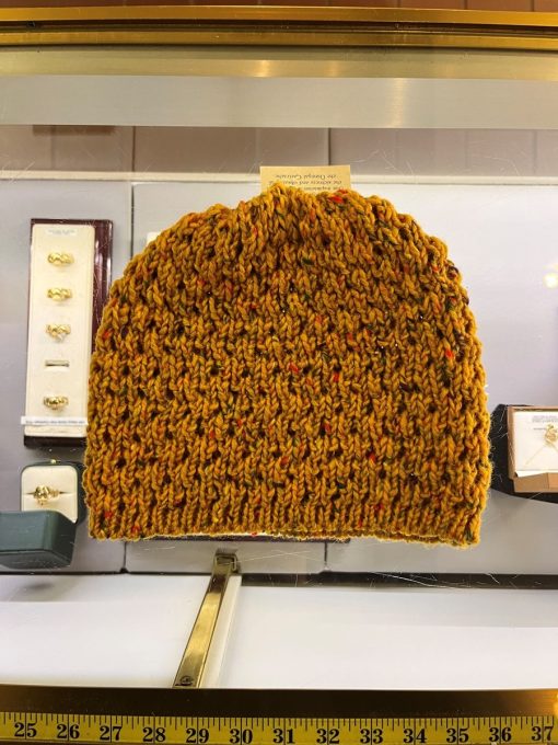 Rathlin Donegal Merino Wool Beanie, Yellow