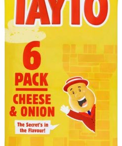 Tayto NI Cheese & Onion Flavour Potato Crisps 6 Pack 150g