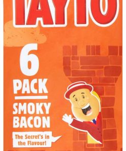 Tayto NI Smoky Bacon Flavour Potato Crisps 6 Pack 150g