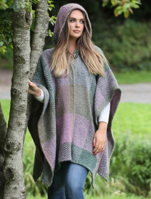 Branigan Weavers Sarah Buffalo Cape, Multi Loden - Image 2
