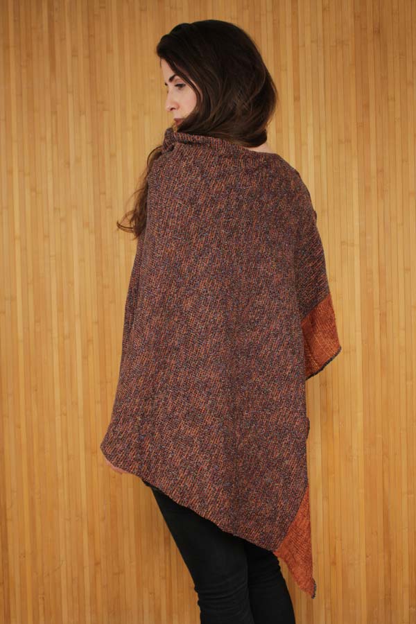 Bill Baber Linen and Cotton Cape, Bronze XL - Image 2