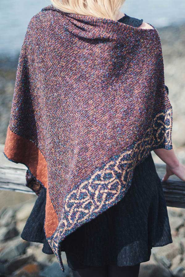 Irish Linen and Silk Wallace Shawl, Bronze - Image 2