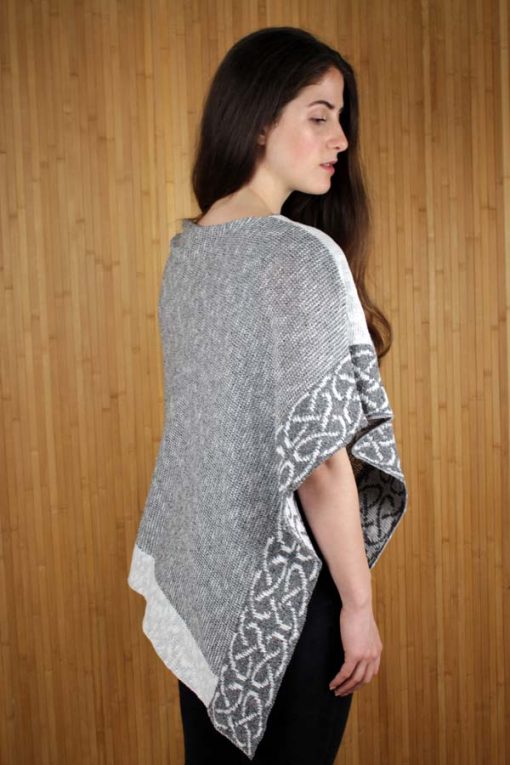 Irish Linen, Cotton and Silk Wallace Shawl, Mist - Image 2